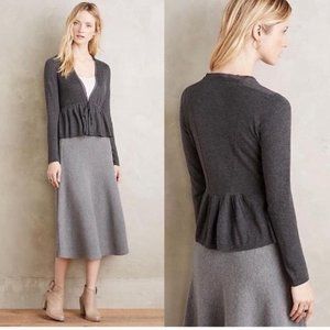 Anthropologie Angel of the North Elly Gray Cardigan Small